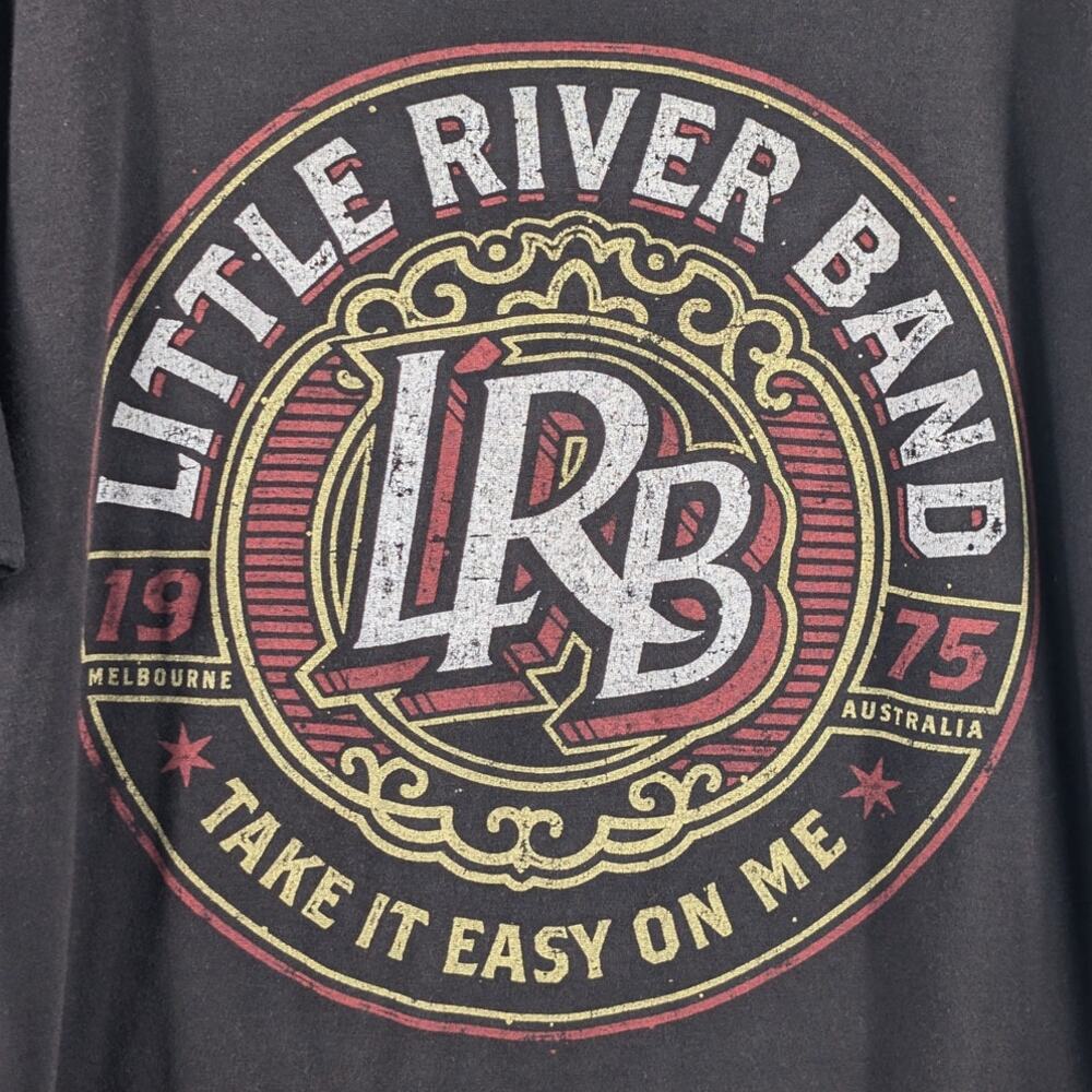 Little River Band LRB Take It Easy On Me 1975 Melbourne Graphic Tee Large Black